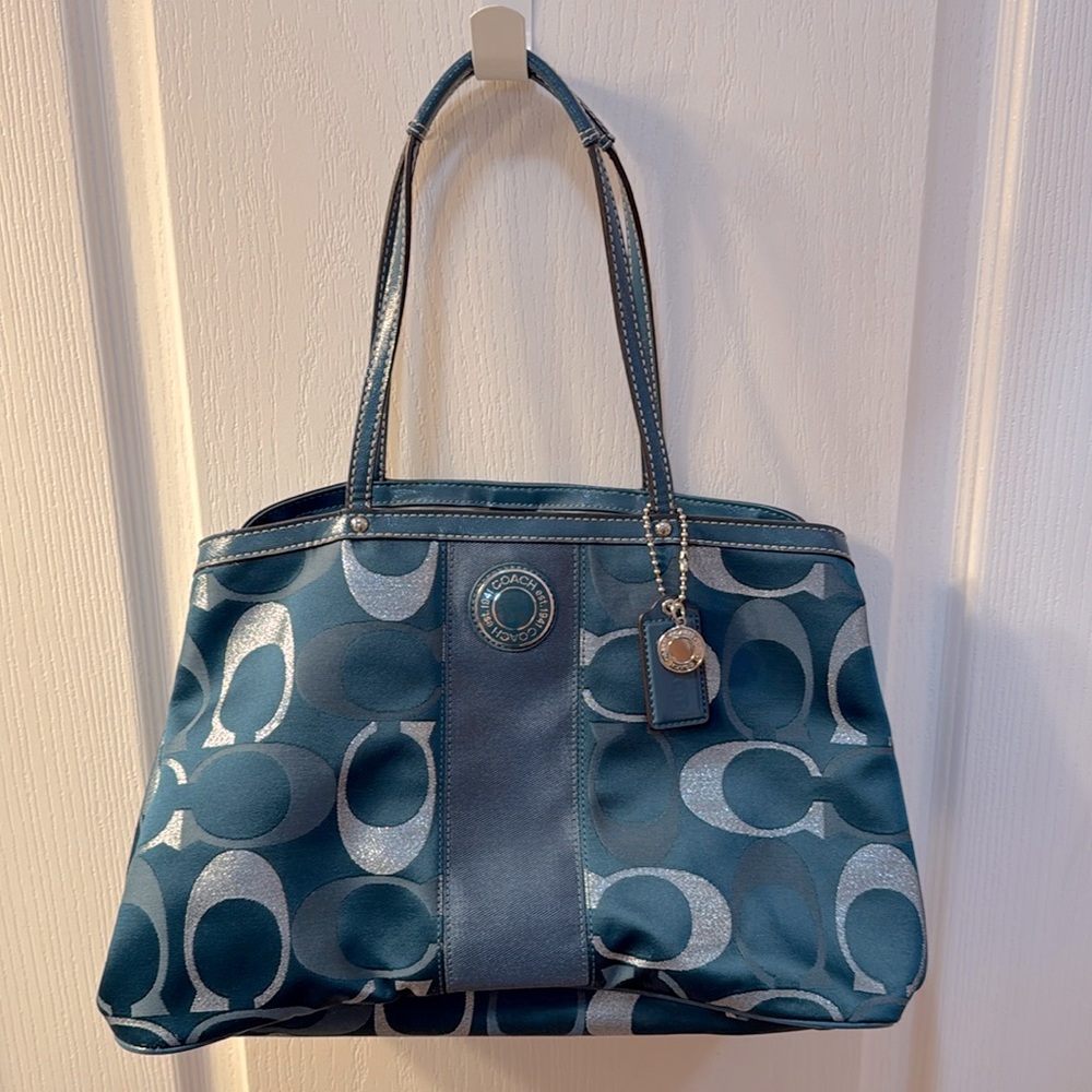 Turquoise Coach Purse